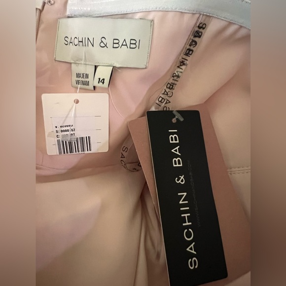 Anthropologie Sachin & Babi Nora Rose Strapless Notch-Neck Taffeta  Dress - Picture 14 of 14